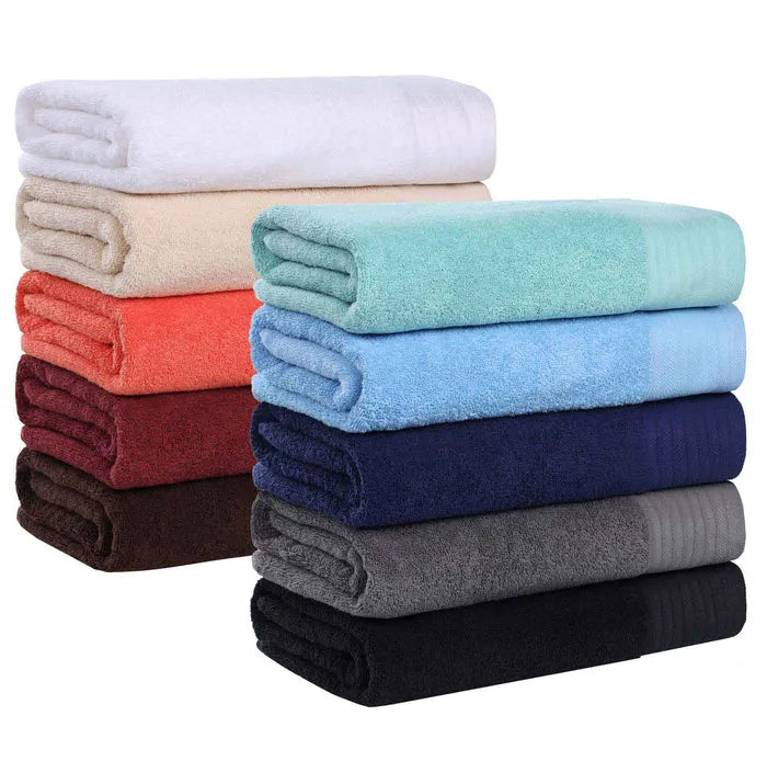 Turkish Cotton Herringbone Solid Assorted 6 Piece Towel Set