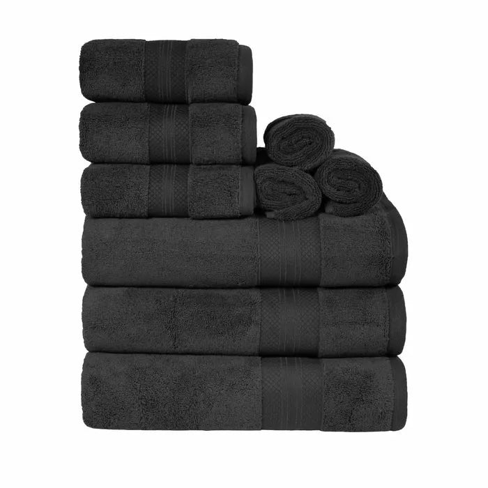 Turkish Cotton Assorted 9 Piece Towel Set