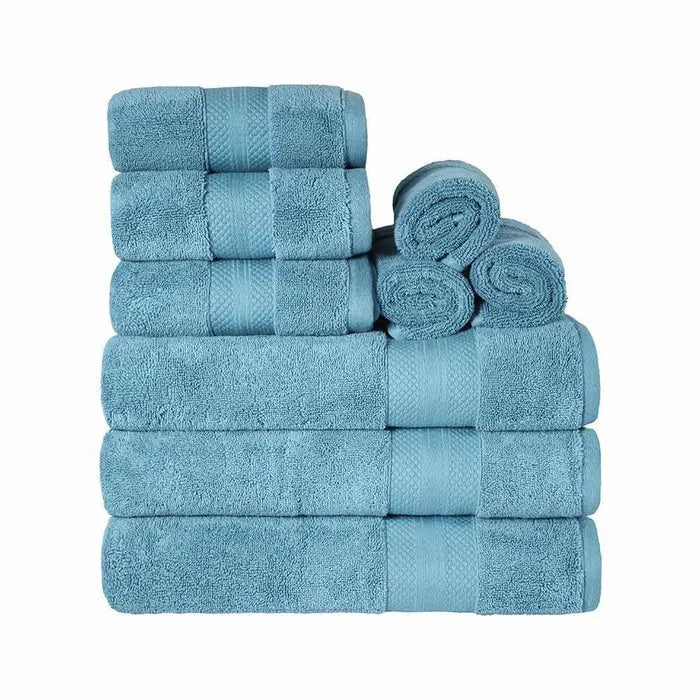 Turkish Cotton Assorted 9 Piece Towel Set