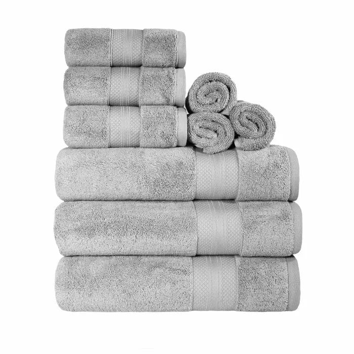 Turkish Cotton Assorted 9 Piece Towel Set