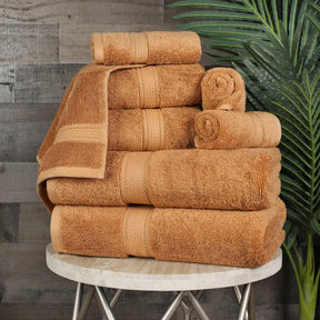 Egyptian Cotton Pile 8 Piece Ultra Plush Solid Towel Set