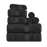 Egyptian Cotton Pile 8 Piece Ultra Plush Solid Towel Set