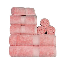 Egyptian Cotton Pile 8 Piece Ultra Plush Solid Towel Set