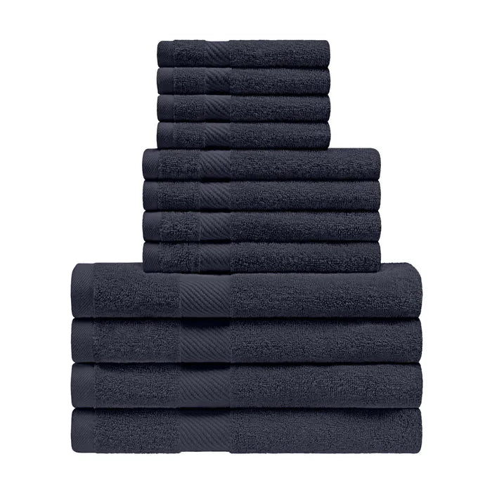 Eco-Friendly Egyptian Cotton Cotton Absorbent 12 Piece Assorted Towel Set