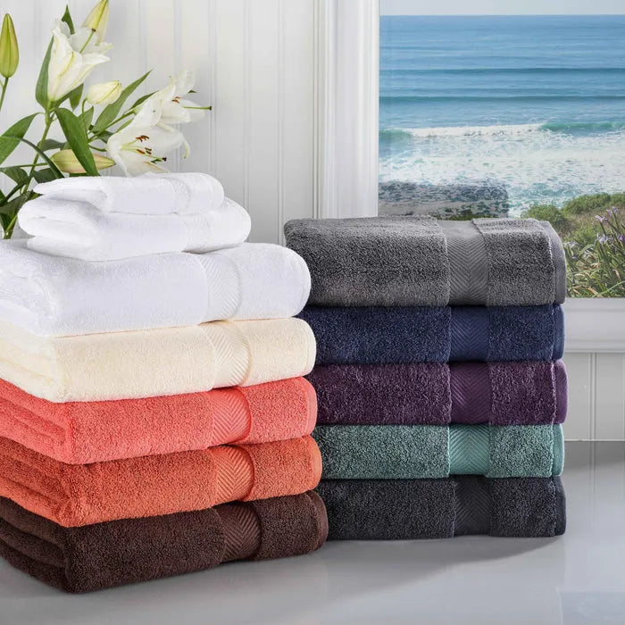 Zero-Twist Smart-Dry Combed Cotton 3 Piece Towel Set