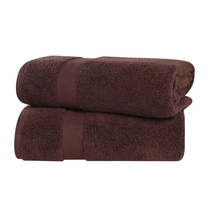 Zero-Twist Smart-Dry Combed Cotton 2 Piece Bath Sheet Set