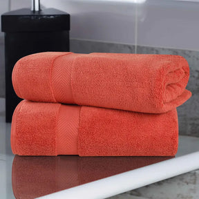 Zero-Twist Smart-Dry Combed Cotton 2 Piece Bath Sheet Set