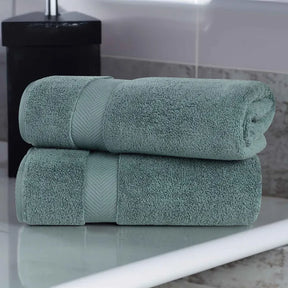 Zero-Twist Smart-Dry Combed Cotton 2 Piece Bath Sheet Set