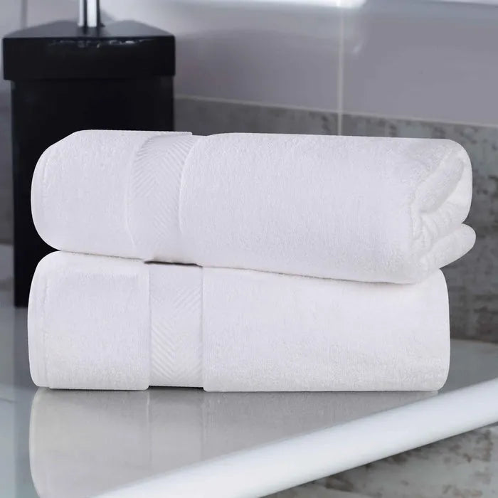 Zero-Twist Smart-Dry Combed Cotton 2 Piece Bath Sheet Set