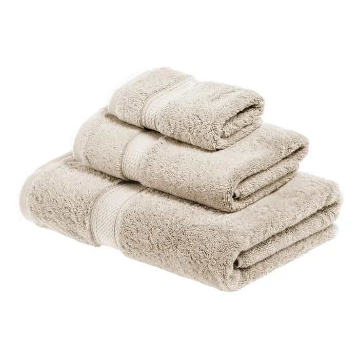 Egyptian Cotton Pile Heavyweight 3 Piece Towel Set