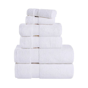 Zero-Twist Cotton Quick-Drying Absorbent Assorted 6 Piece Towel Set