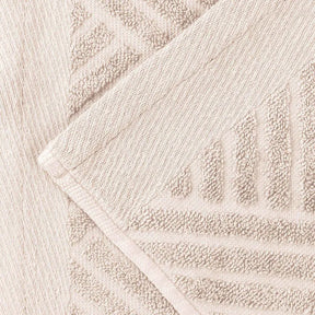 Basketweave Jacquard and Solid 6 Piece Egyptian Cotton Towel Set