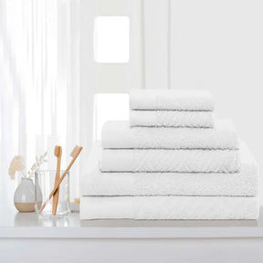 Basketweave Jacquard and Solid 6 Piece Egyptian Cotton Towel Set