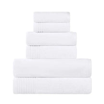 Cotton Marble and Solid Quick Dry 6 Piece Assorted Bathroom Towel Set