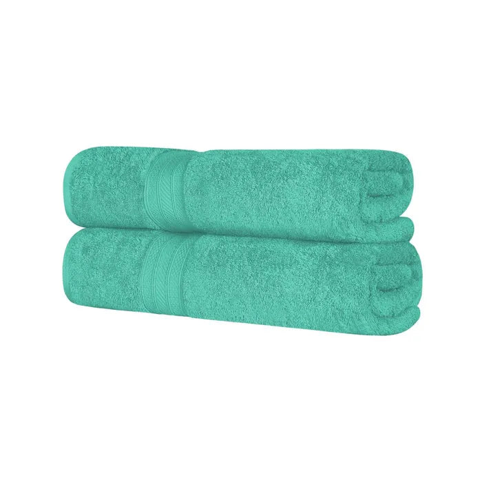 Cotton Heavyweight Absorbent Plush 2 Piece Bath Sheet Set