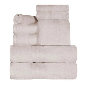 Atlas Cotton Plush Absorbent Heavyweight 8 Piece Towel Set