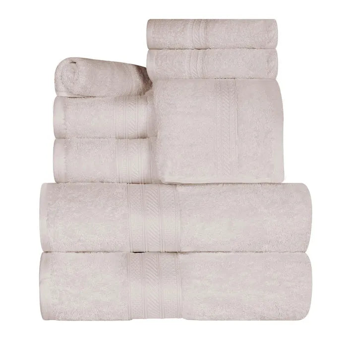 Atlas Cotton Plush Absorbent Heavyweight 8 Piece Towel Set