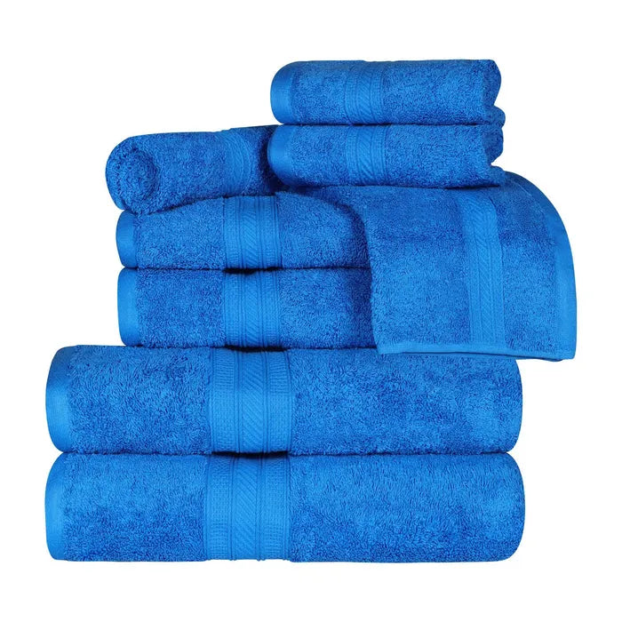 Atlas Cotton Plush Absorbent Heavyweight 8 Piece Towel Set