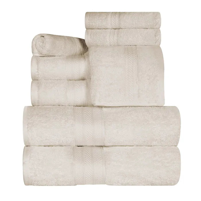 Atlas Cotton Plush Absorbent Heavyweight 8 Piece Towel Set