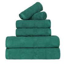 Roma Cotton Ribbed Textured Soft Absorbent 6 Piece Assorted Towel Set