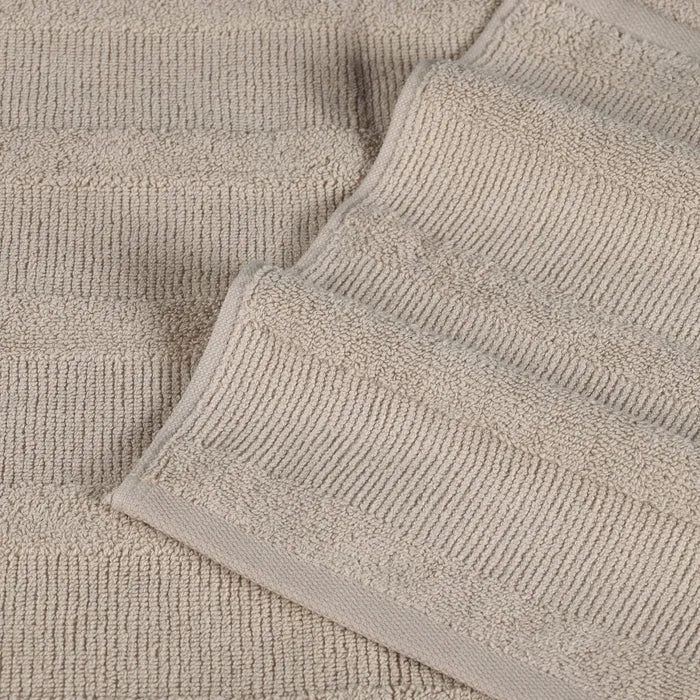 Roma Cotton Ribbed Textured Soft Absorbent 6 Piece Assorted Towel Set