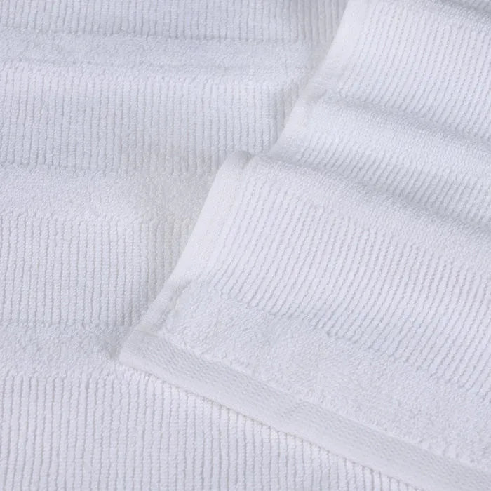 Roma Cotton Ribbed Textured Soft Absorbent 6 Piece Assorted Towel Set