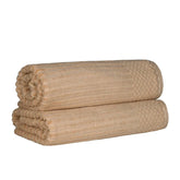 Soho Ribbed Cotton Absorbent 2 Piece Bath Sheet Towel Set