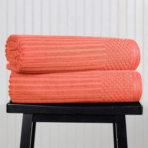 Soho Ribbed Cotton Absorbent 2 Piece Bath Sheet Towel Set