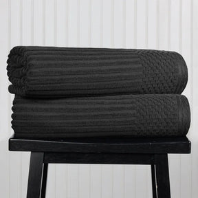 Soho Ribbed Cotton Absorbent 2 Piece Bath Sheet Towel Set