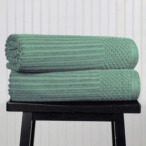 Soho Ribbed Cotton Absorbent 2 Piece Bath Sheet Towel Set