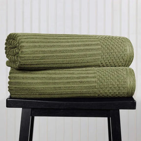 Soho Ribbed Cotton Absorbent 2 Piece Bath Sheet Towel Set