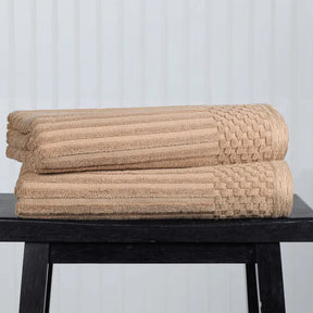 Soho Cotton Ribbed Textured Ultra-Absorbent 2 Piece Bath Towel Set