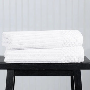 Soho Cotton Ribbed Textured Ultra-Absorbent 2 Piece Bath Towel Set