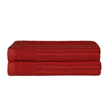 Soho Cotton Ribbed Textured Ultra-Absorbent 2 Piece Bath Towel Set