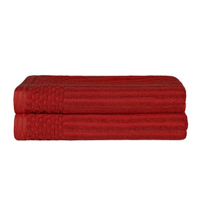 Soho Cotton Ribbed Textured Ultra-Absorbent 2 Piece Bath Towel Set