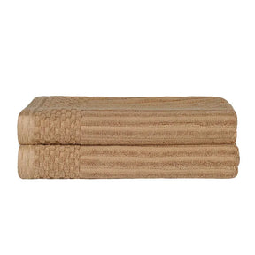 Soho Cotton Ribbed Textured Ultra-Absorbent 2 Piece Bath Towel Set