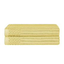 Soho Cotton Ribbed Textured Ultra-Absorbent 2 Piece Bath Towel Set