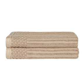 Soho Cotton Ribbed Textured Ultra-Absorbent 2 Piece Bath Towel Set