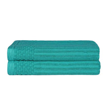 Soho Cotton Ribbed Textured Ultra-Absorbent 2 Piece Bath Towel Set