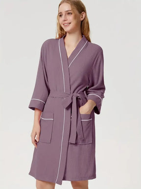 SIORO Waffle Knit Kimono Robes for Women - Soft & Lightweight