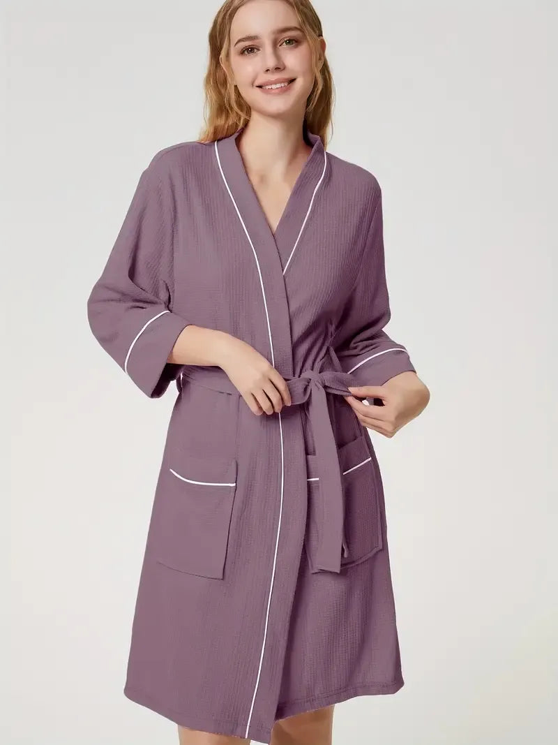 SIORO Waffle Knit Kimono Robes for Women - Soft & Lightweight