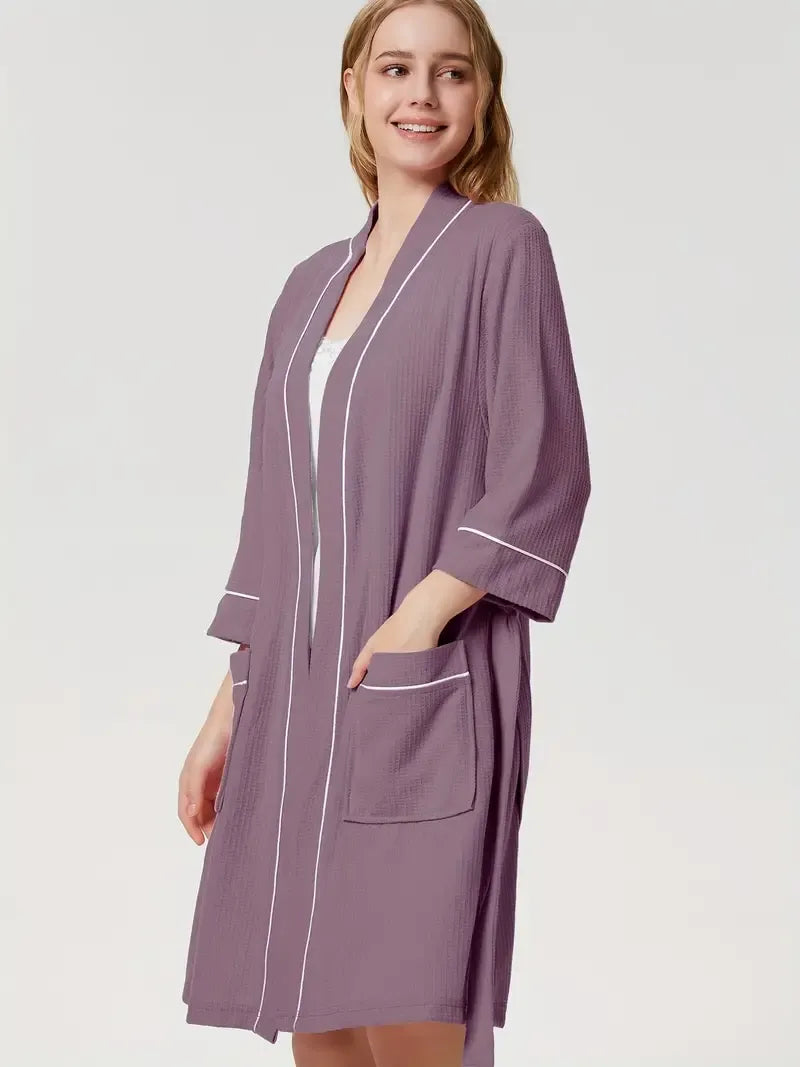 SIORO Waffle Knit Kimono Robes for Women - Soft & Lightweight