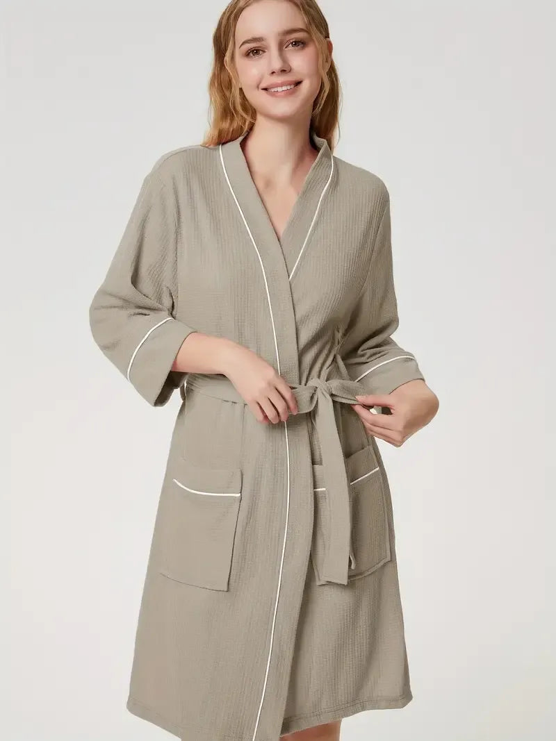 SIORO Waffle Knit Kimono Robes for Women - Soft & Lightweight