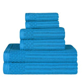 Soho Cotton Ribbed Textured Ultra Absorbent 6 Piece Towel Set