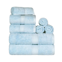 Egyptian Cotton Pile 8 Piece Ultra Plush Solid Towel Set