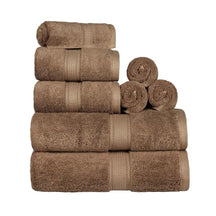 Egyptian Cotton Pile 8 Piece Ultra Plush Solid Towel Set