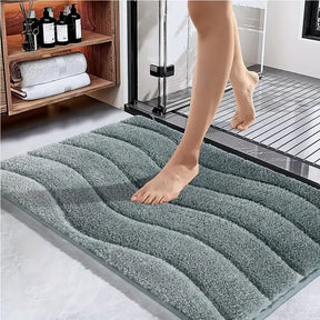 Extra Thick Microfiber Bath Mats - Non-Slip, Soft & Quick Dry