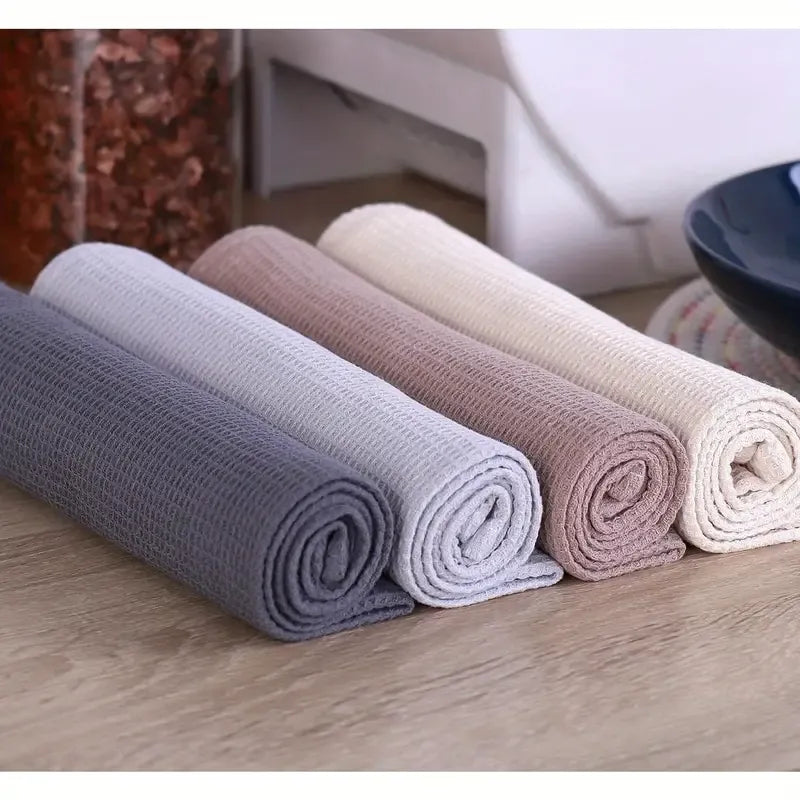 100% Cotton Waffle Weave Kitchen Towels - Set of 4, 17x25