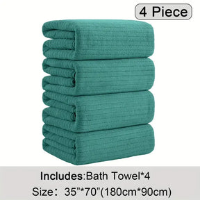 Oversized Microfiber Bath Towels Set - Soft, Absorbent, Quick-Dry