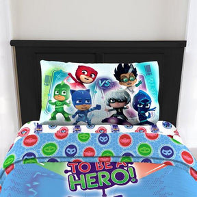 PJ Masks Kids Comforter and Sham 2-Piece Set Twin/Full Reversible - Blue - beddingbag.com